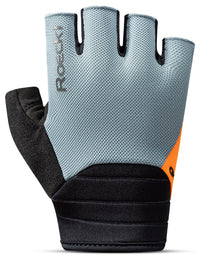 Roeckl Itamos 3 Handschuhe Unisex Fahrradhandschuhe kurz | hurricane grey/orange – aktuelle Variante