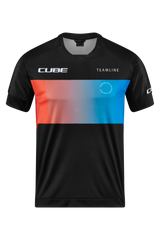 CUBE TEAMLINE Rundhalstrikot kurzarm black´n´blue´n´red