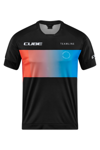 CUBE TEAMLINE Rundhalstrikot kurzarm black´n´blue´n´red – aktuelle Variante
