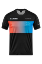 CUBE TEAMLINE Rundhalstrikot kurzarm black´n´blue´n´red