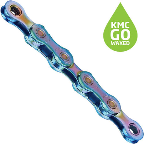 KMC X11 Kette 11-fach 118 Glieder gewachst  aurora blue