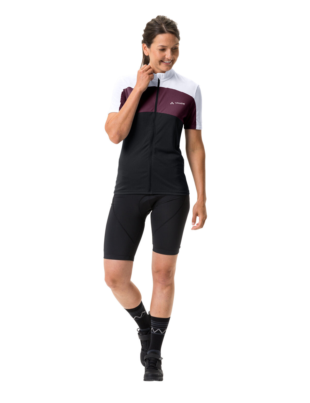 vaude rennrad trikot damen VAUDE Matera Full-Zip | Damen Radtrikot kurzarm | schwarz/lila