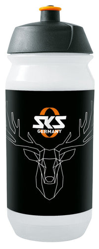 SKS Hirsch Trinkflasche 500ml schwarz/weiß – aktuelle Variante