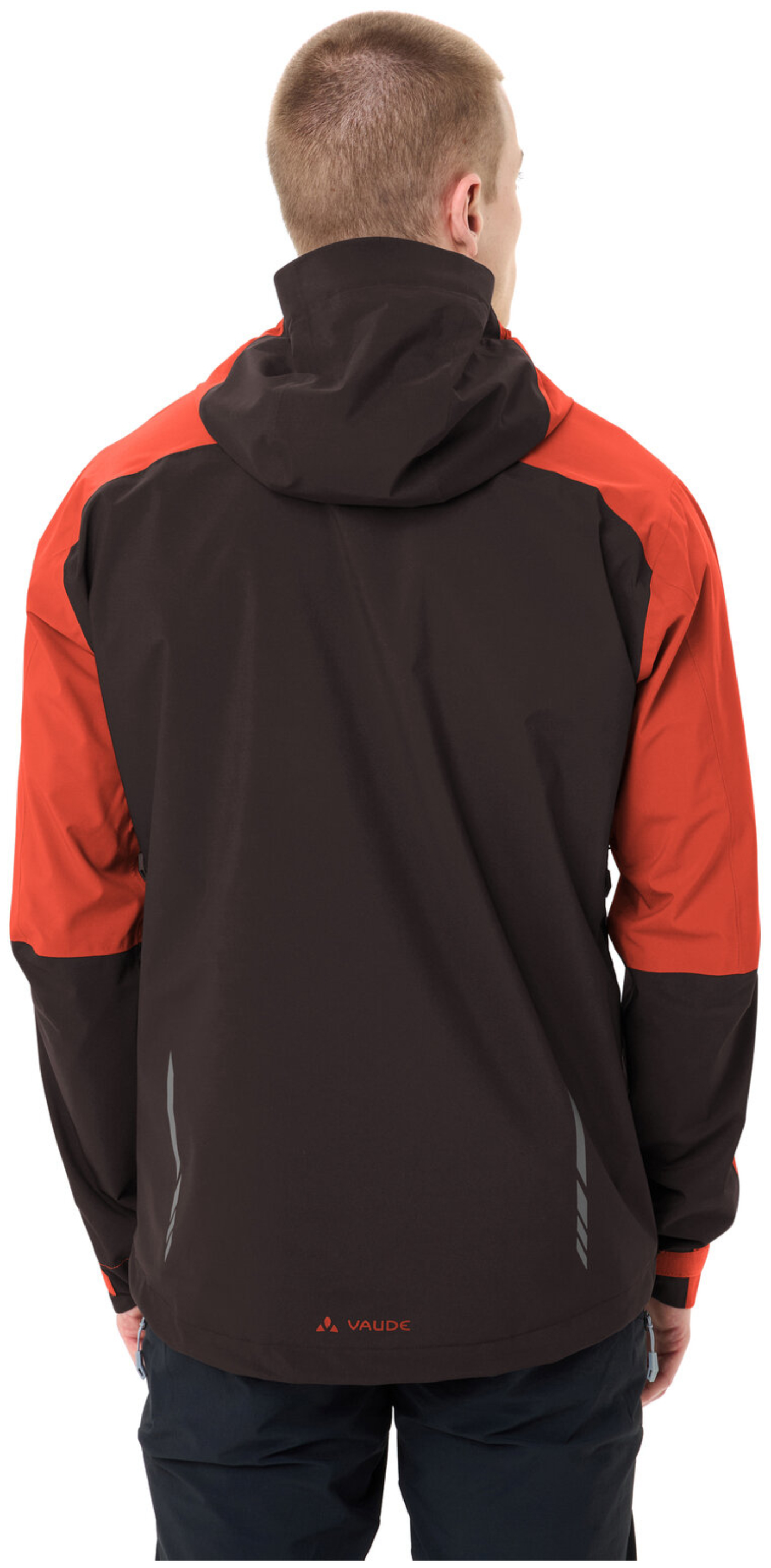 VAUDE Men's Moab Rain Jacket glowing red/black