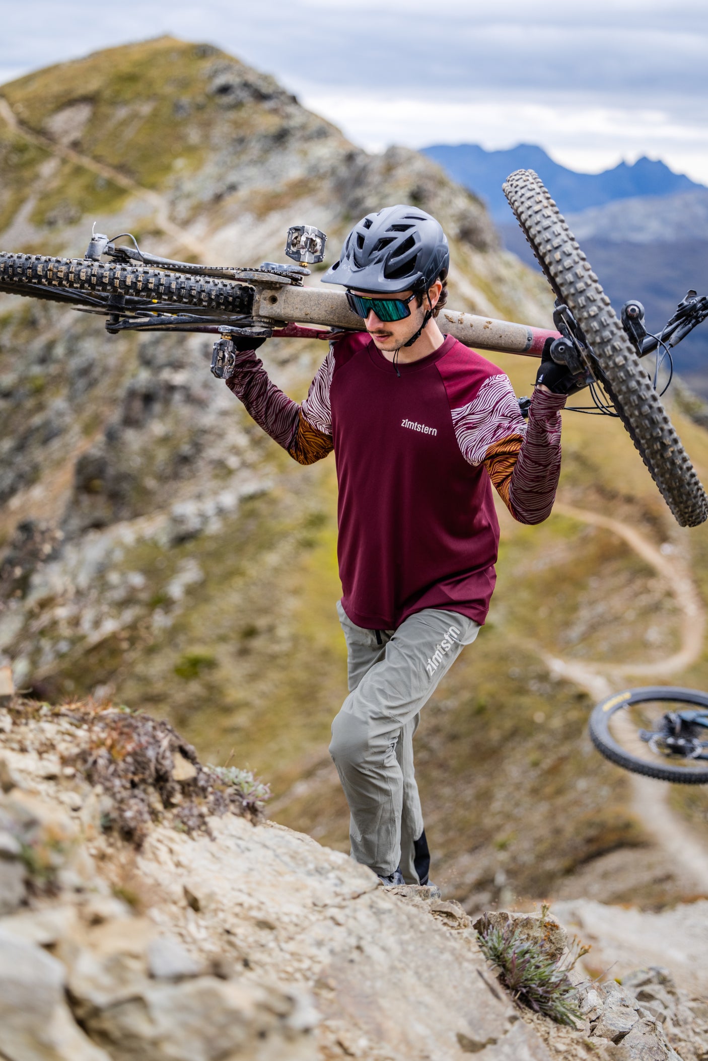 Zimtstern Braapz Shirt LS | Herren MTB-Trikot langarm | Windsor Wine