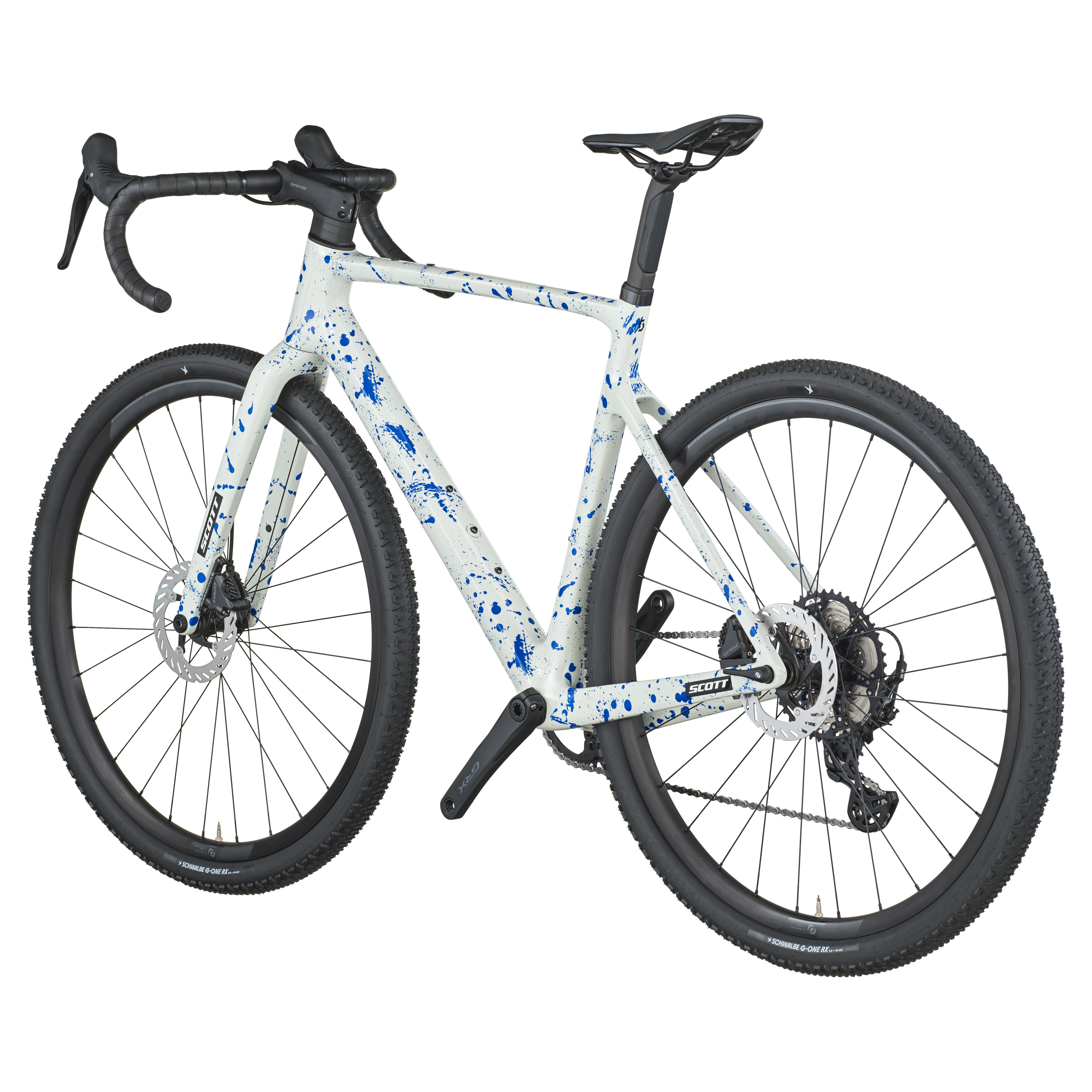 Scott Addict Gravel 30 white/splatter blue (2026)