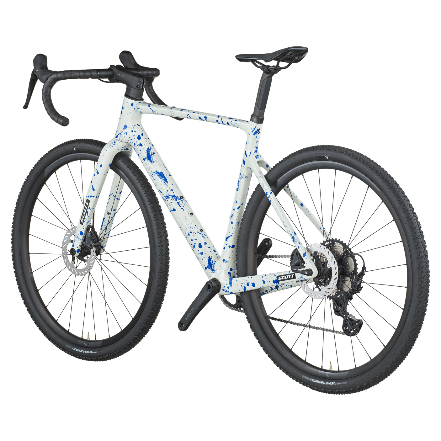 Scott Addict Gravel 30 white/splatter blue (2026)