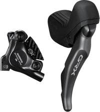 Shimano GRX ST-RX820/BR-RX820 Scheibenbremsset Hinten Flat Mount 12-fach grau/schwarz – aktuelle Variante