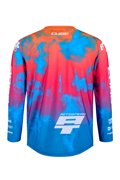 Cube MTB Trikot ROOKIE X Actionteam langarm black´n´blue