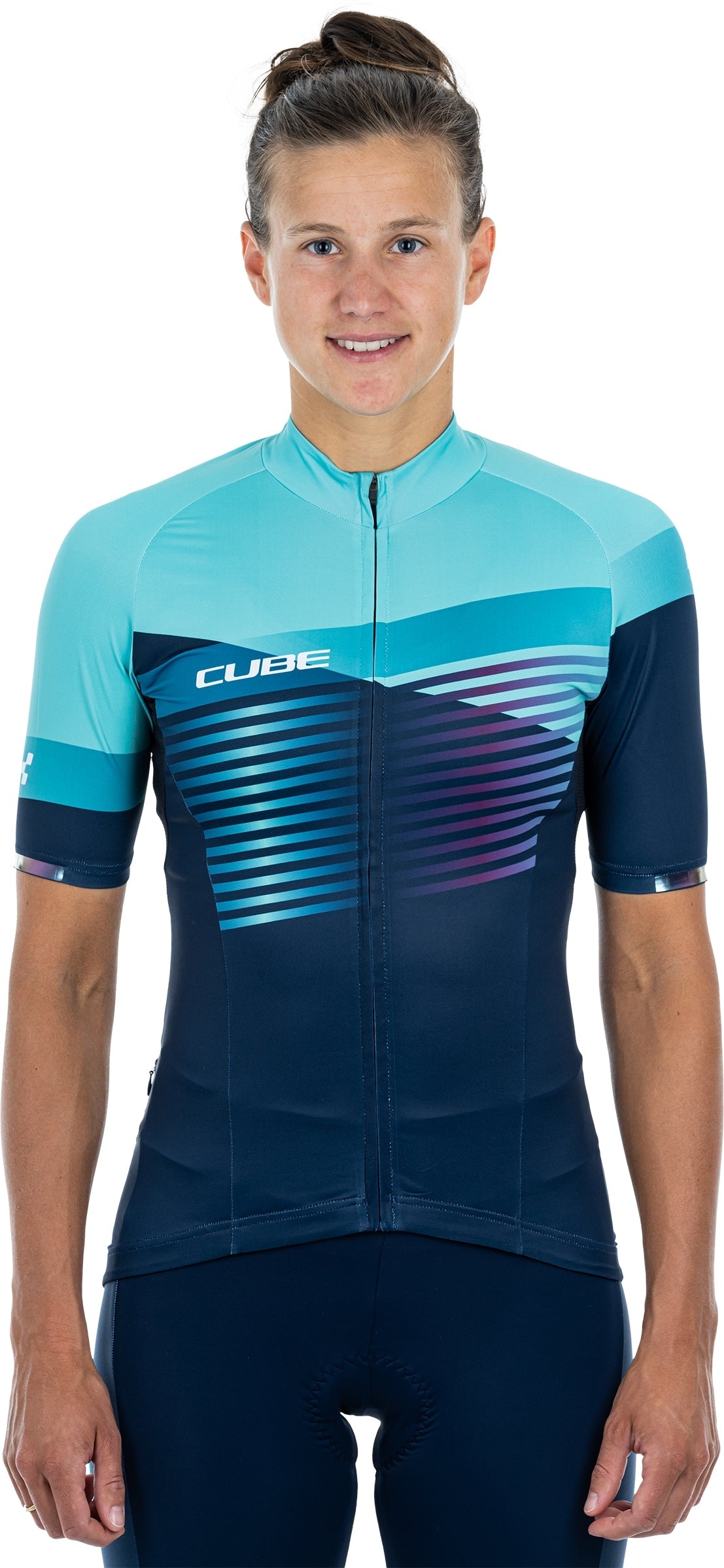 cube rennrad trikot Cube TEAMLINE WS Trikot kurzarm | Damen Radtrikot kurzarm | blue´n´mint
